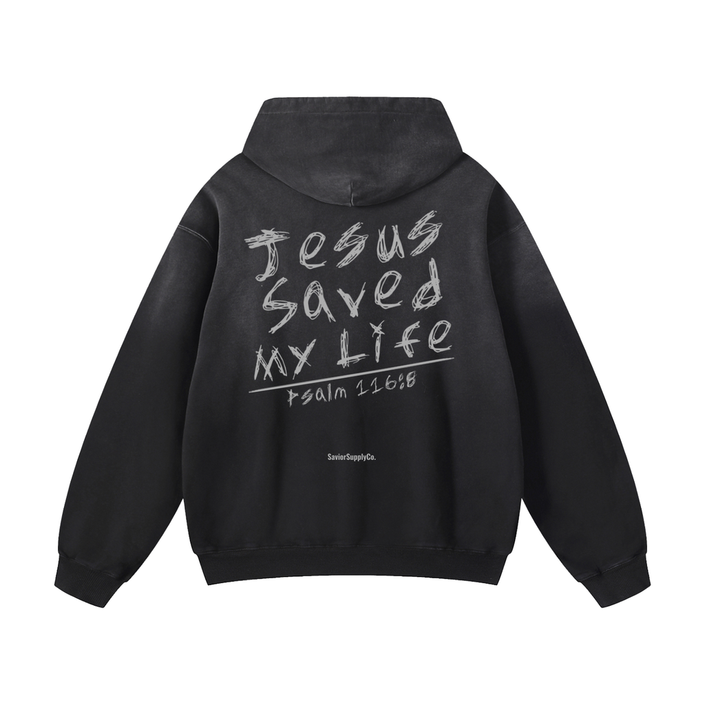 "Sunfade" Jesus Saved Hoodie