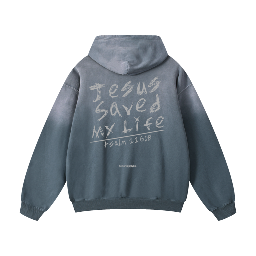 "Sunfade" Jesus Saved Hoodie