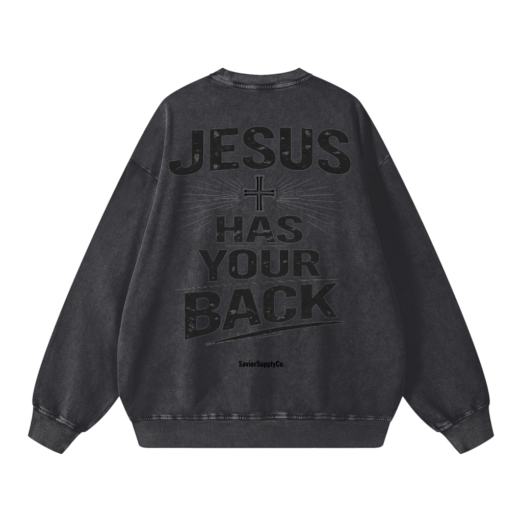Vintage Jesus Has Your Back Sweatshirt